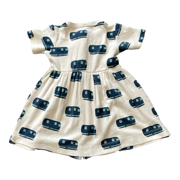 #205, kate quinn short sleeve button front dress, NWT, size 12-18 mo - Picture 2 of 4